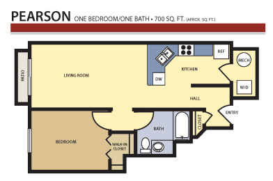 1 bed, 1 bath, 700 sqft, $1,379