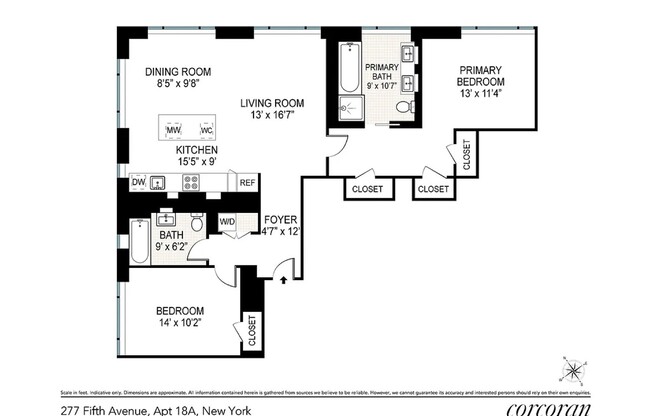 2 beds, 2 baths, 1,343 sqft, $14,500, Unit 18A