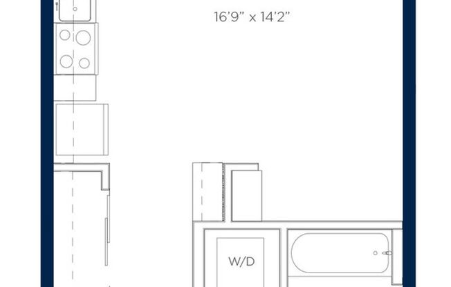 Studio, 1 bath, 460 sqft, $900, Unit 510