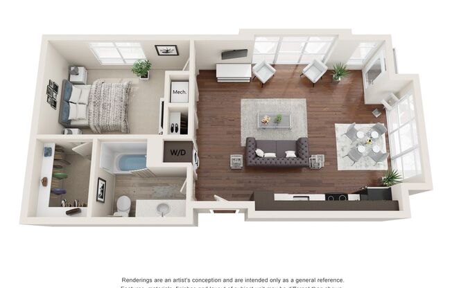 1 bed, 1 bath, 744 sqft, $1,690, Unit 430