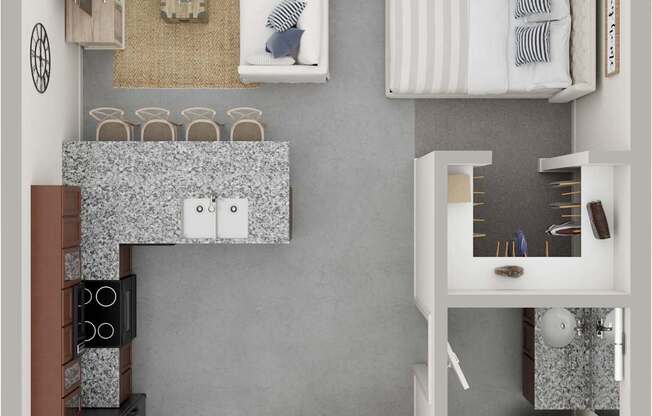 1 bed 1 bath A at Wilmington Flats Apartments, Salt Lake City, 84106