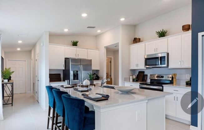 WOW! Fantastic 3 Bed, 2 Bath home.  Prior Lennar Model Home. Water Included.