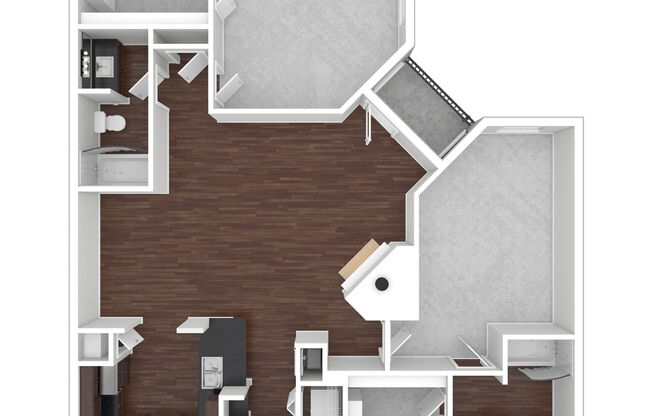 2 beds, 2 baths, 1,159 sqft, $1,825