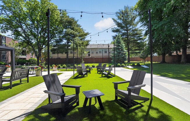 Unwind in the lush outdoor spaces of Eagle Rock Apartments and Townhomes at Brighton. Enjoy serene spots with cozy seating, perfect for relaxation or gathering with friends. Schedule your tour today and envision your new lifestyle!