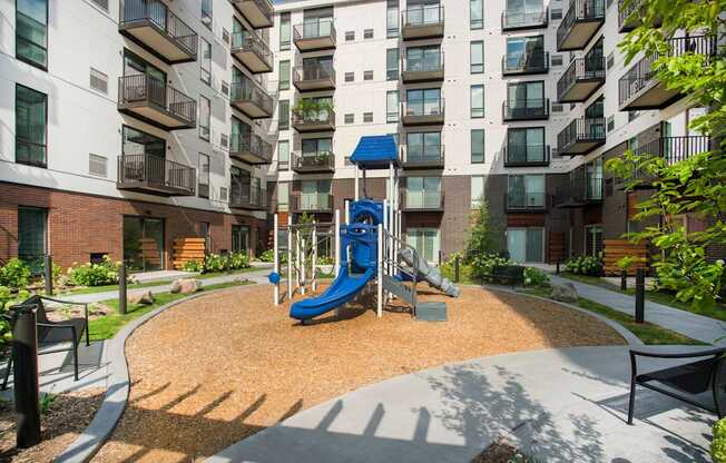 Outdoor Courtyard With Playground