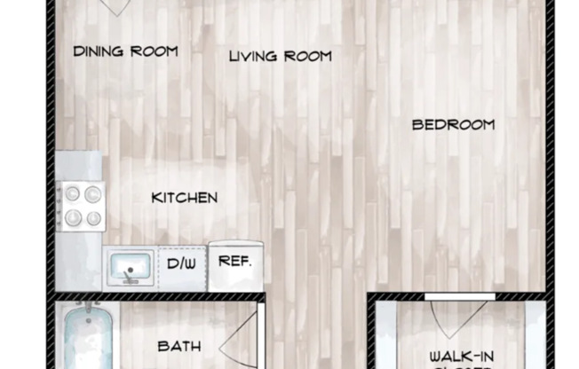 Studio, 1 bath, 324 sqft, $725