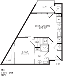 1 bed, 1 bath, 612 sqft, $1,720