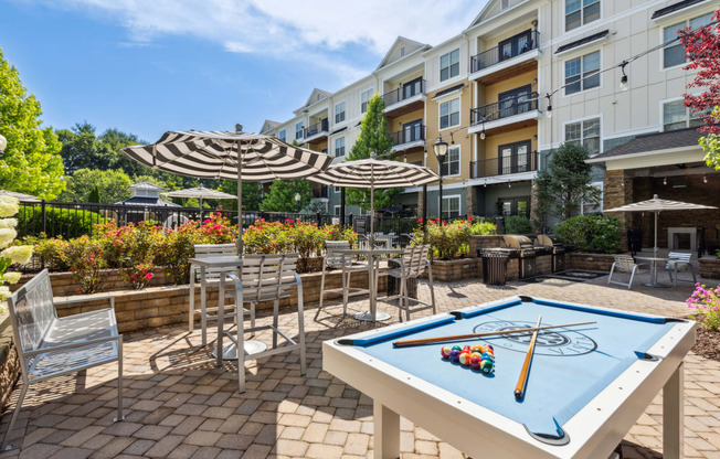 our apartments offer a clubhouse with a pool table