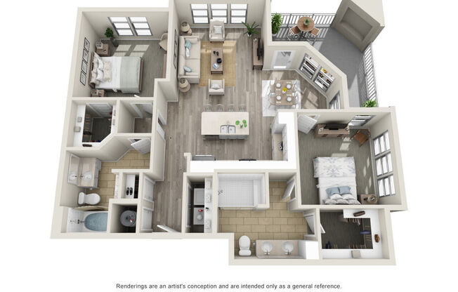 2 beds, 2 baths, 1,274 sqft, $2,422