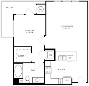 1 bed, 1 bath, 757 sqft, $2,891
