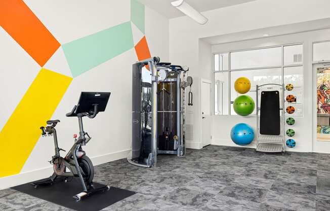 the gym at the m on hennepin apartments