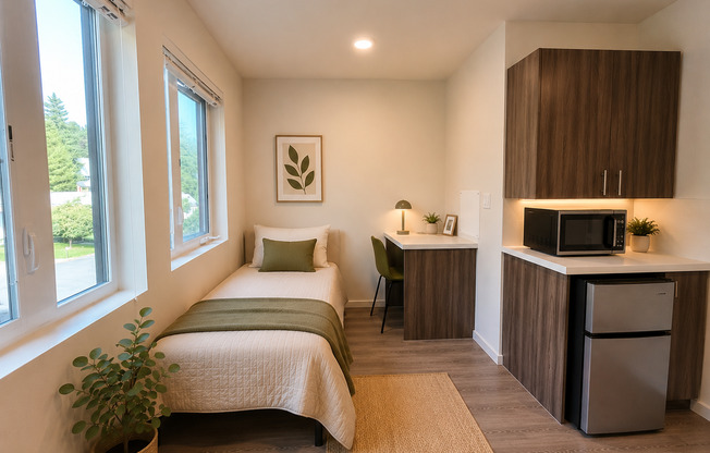 Studio, 1 bath, 175 sqft, $1,195, Unit 404