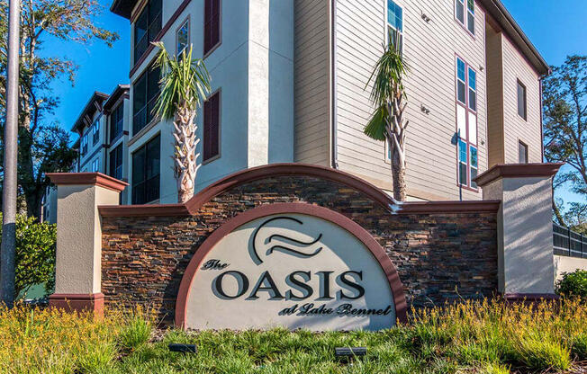 Front Entrance Sign at The Oasis at Lake Bennet, Florida, 34761