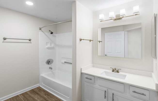 Quartz countertops in bathrooms - Arrowhead Landing Apartments