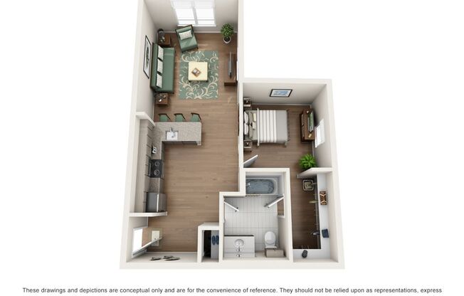 1 bed, 1 bath, 721 sqft, $2,170, Unit 222