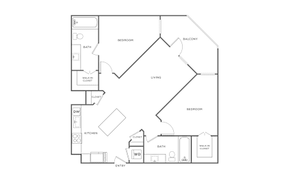 2 beds, 2 baths, 1,135 sqft, $2,014