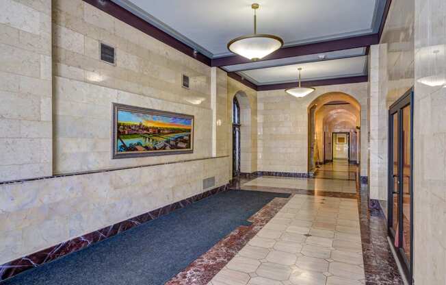 Lobby entrance to the Equitable building