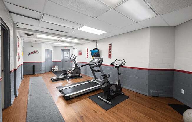 fitness center at Wake Robin Apartments