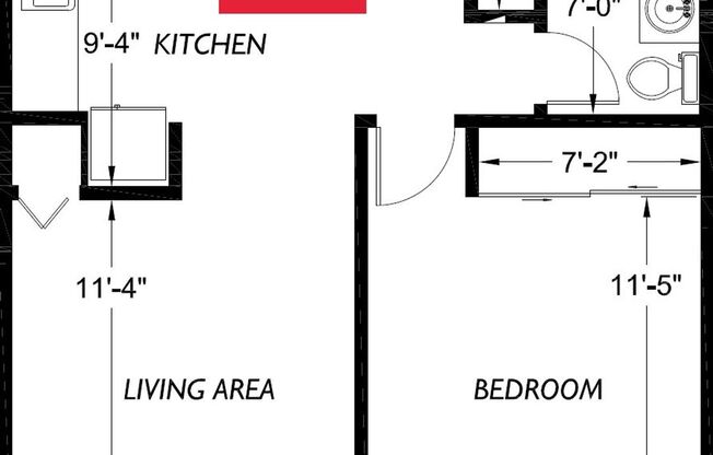 1 bed, 1 bath, 495 sqft, $1,595, Unit 303