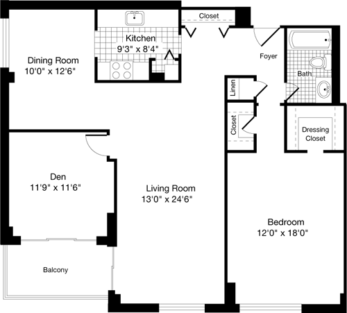 1 bed, 1 bath, 1,110 sqft, $2,527, Unit 0709