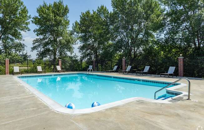 Sparkling swimming pool at Northridge Apartments in Gretna, NE