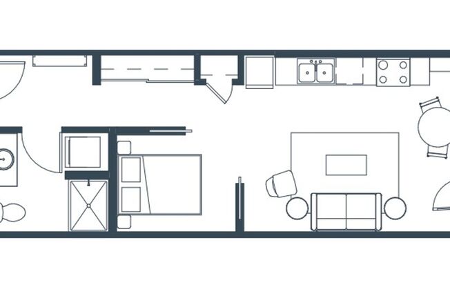1 bed, 1 bath, 502 sqft, $2,095, Unit 616