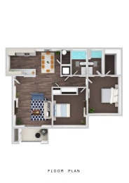 2 beds, 2 baths, 905 sqft, $1,880