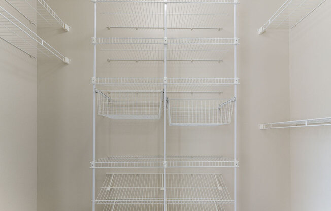 Walk In Closet with Organizers at Hunters Pond Apartment Homes in Champaign, IL