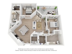 2 beds, 2 baths, 1,299 sqft, $3,617