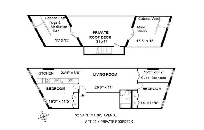 3 beds, 1 bath, 1,600 sqft, $6,995, Unit 4