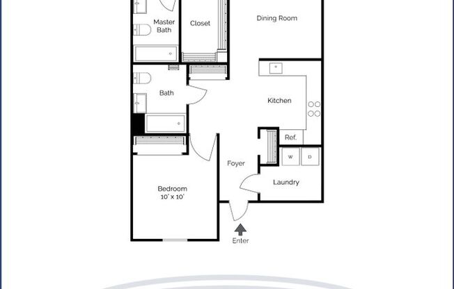 2 beds, 2 baths, 1,200 sqft, $2,437, Unit 2004