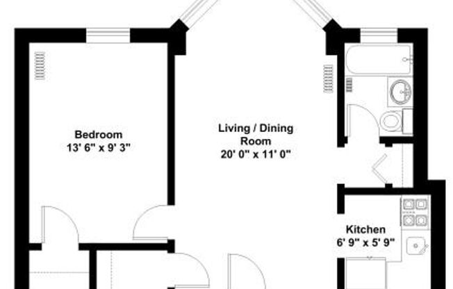 1 bed, 1 bath, 500 sqft, $2,450, Unit 202