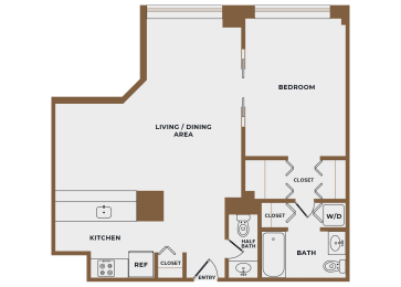 1 bed, 1.5 baths, 790 sqft, $2,250