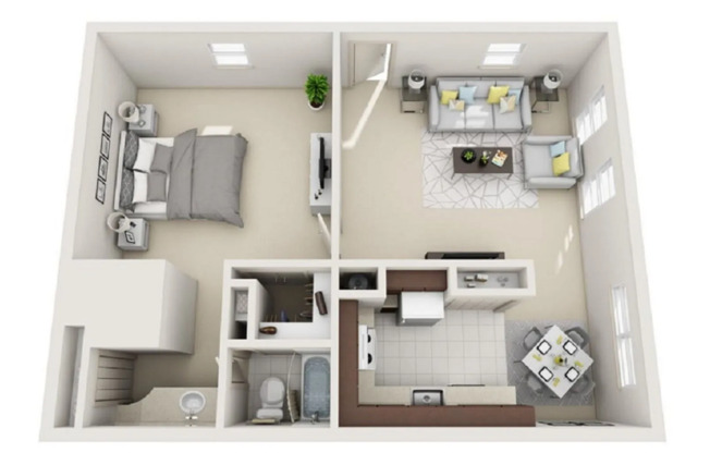 1 bed, 1 bath, 675 sqft, $1,750, Unit 124-3296