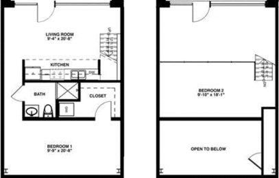 1 bed, 1 bath, 755 sqft, $1,336