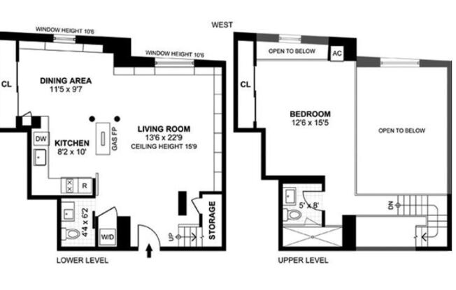 1 bed, 1.5 baths, $9,500, Unit 3K