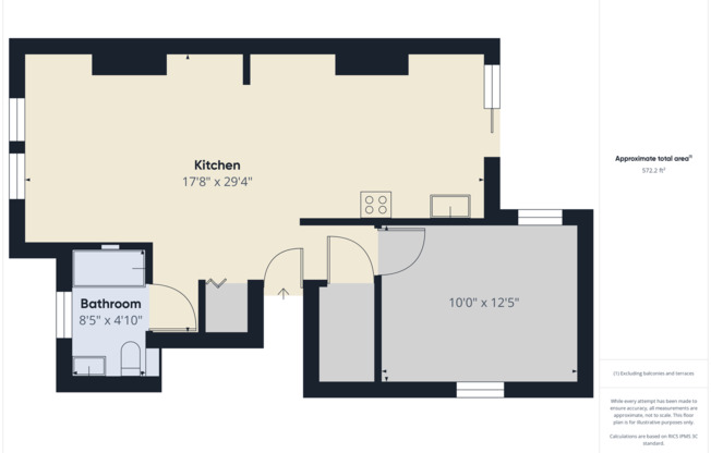 1 bed, 1 bath, 725 sqft, $1,595, Unit B