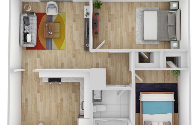 2 beds, 1 bath, 850 sqft, $1,195, Unit 18