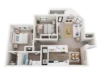 2 beds, 1 bath, 875 sqft, $1,397