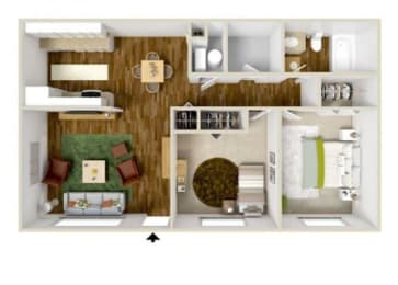 2 beds, 1 bath, 829 sqft, $1,449