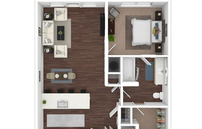 1 bed, 1 bath, 709 sqft, $1,469