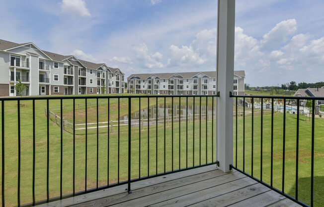 Private Balcony with Storage and Stunning Views at Dodson Pointe Apartment Homes, Rogers, AR, 72758