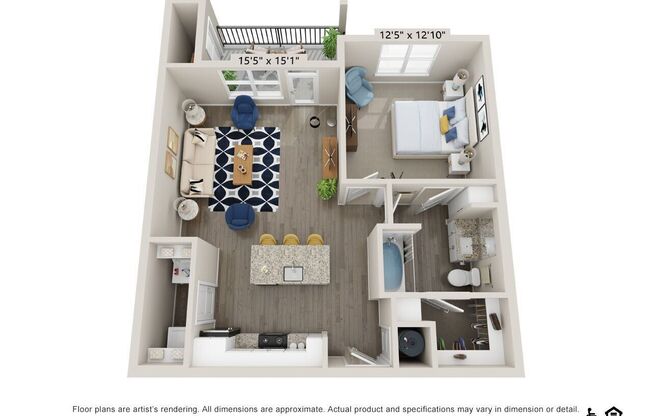 1 bed, 1 bath, 770 sqft, $1,123