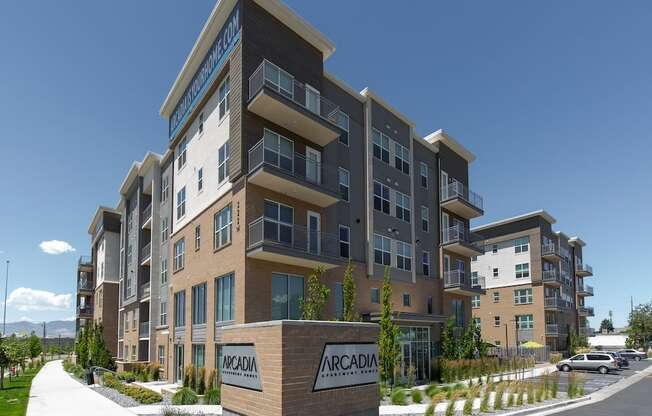 Outside View of Arcadia Apartments