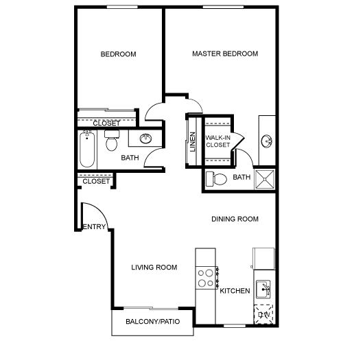 2 beds, 2 baths, 725 sqft, $2,450, Unit 50