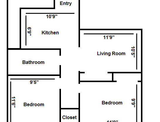 2 beds, 1 bath, 850 sqft, $1,850, Unit 6