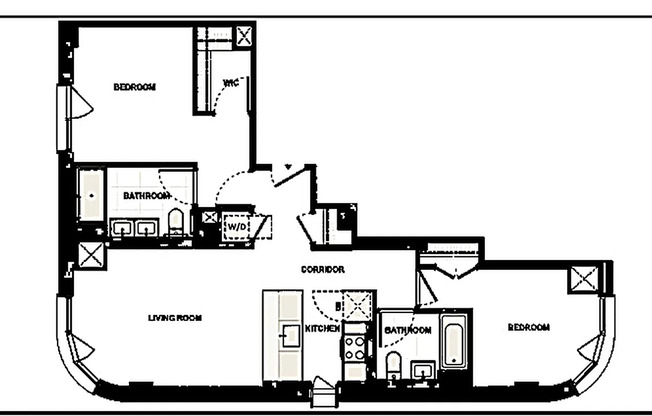 2 beds, 2 baths, $6,129, Unit 10K