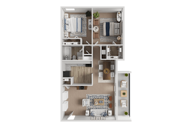 2 beds, 1 bath, 894 sqft, $1,759