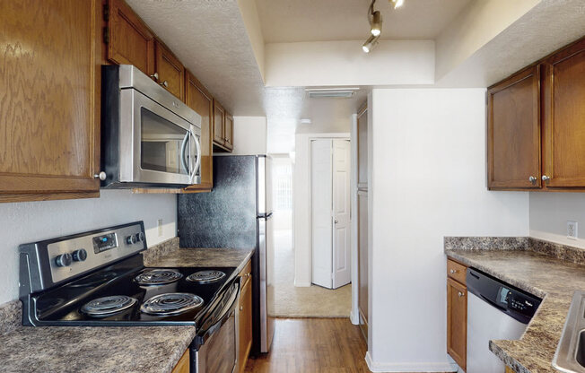 our apartments have a modern kitchen with stainless steel appliances