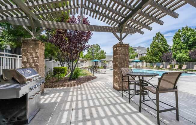 Poolside Grilling Area at Pavona Apartments, 760 N. 7th Street, San Jose